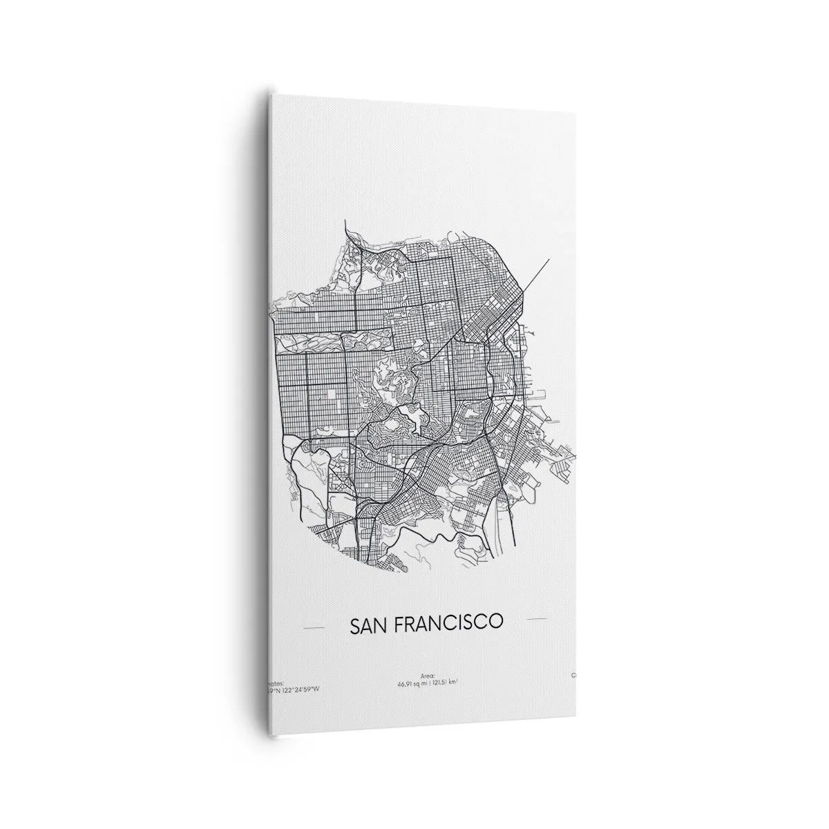 Impression sur toile - Image sur toile - Anatomie de San Fransisco - 65x120 cm