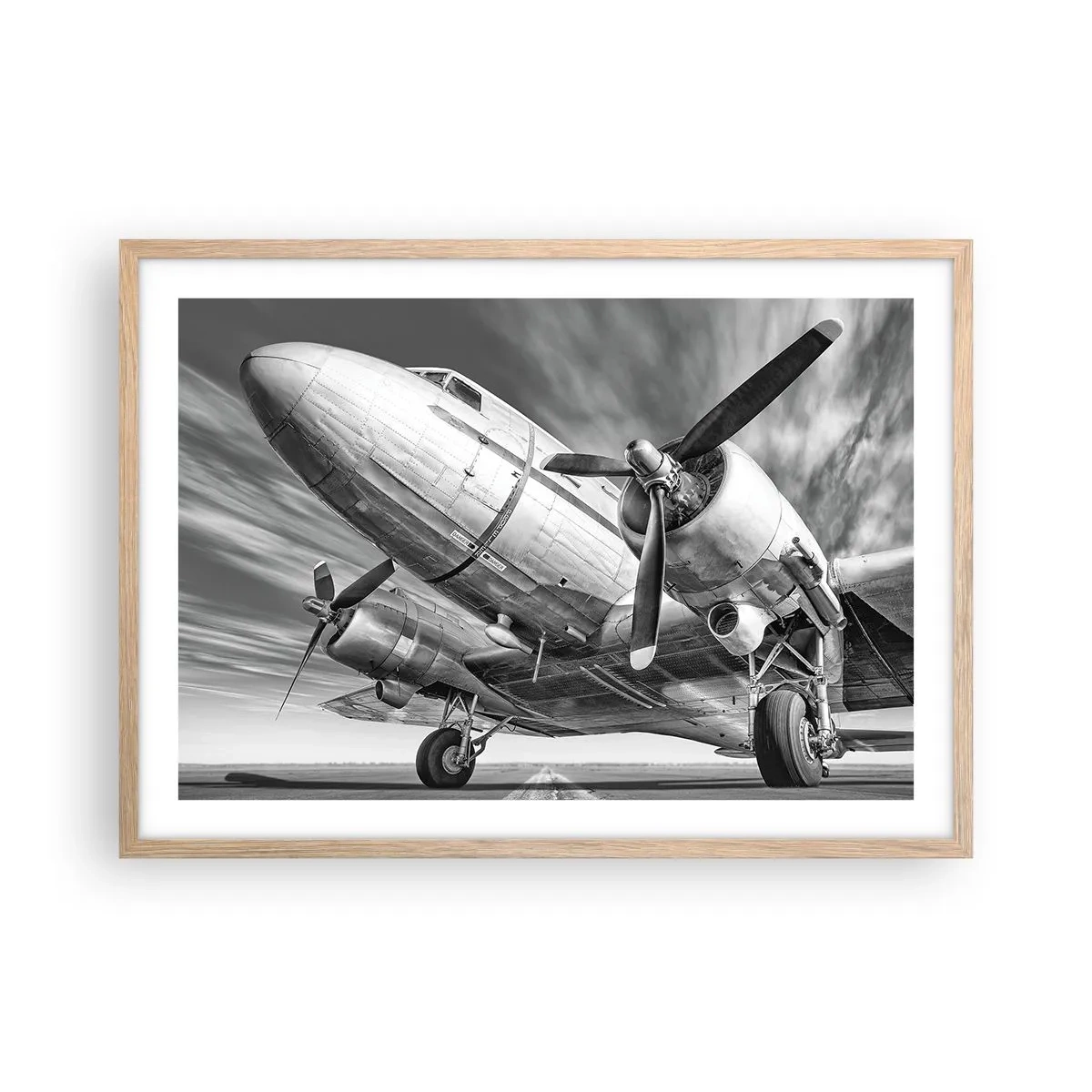 Affiche dans un chêne clair - Poster - Toujours prêt à voler - 70x50 cm