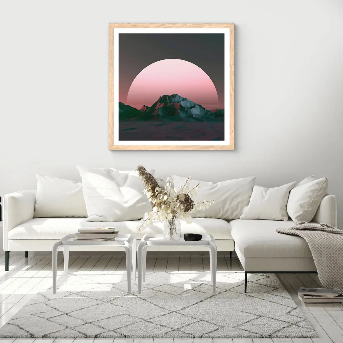 Affiche dans un chêne clair - Poster - Dans une galaxie voisine - 30x30 cm