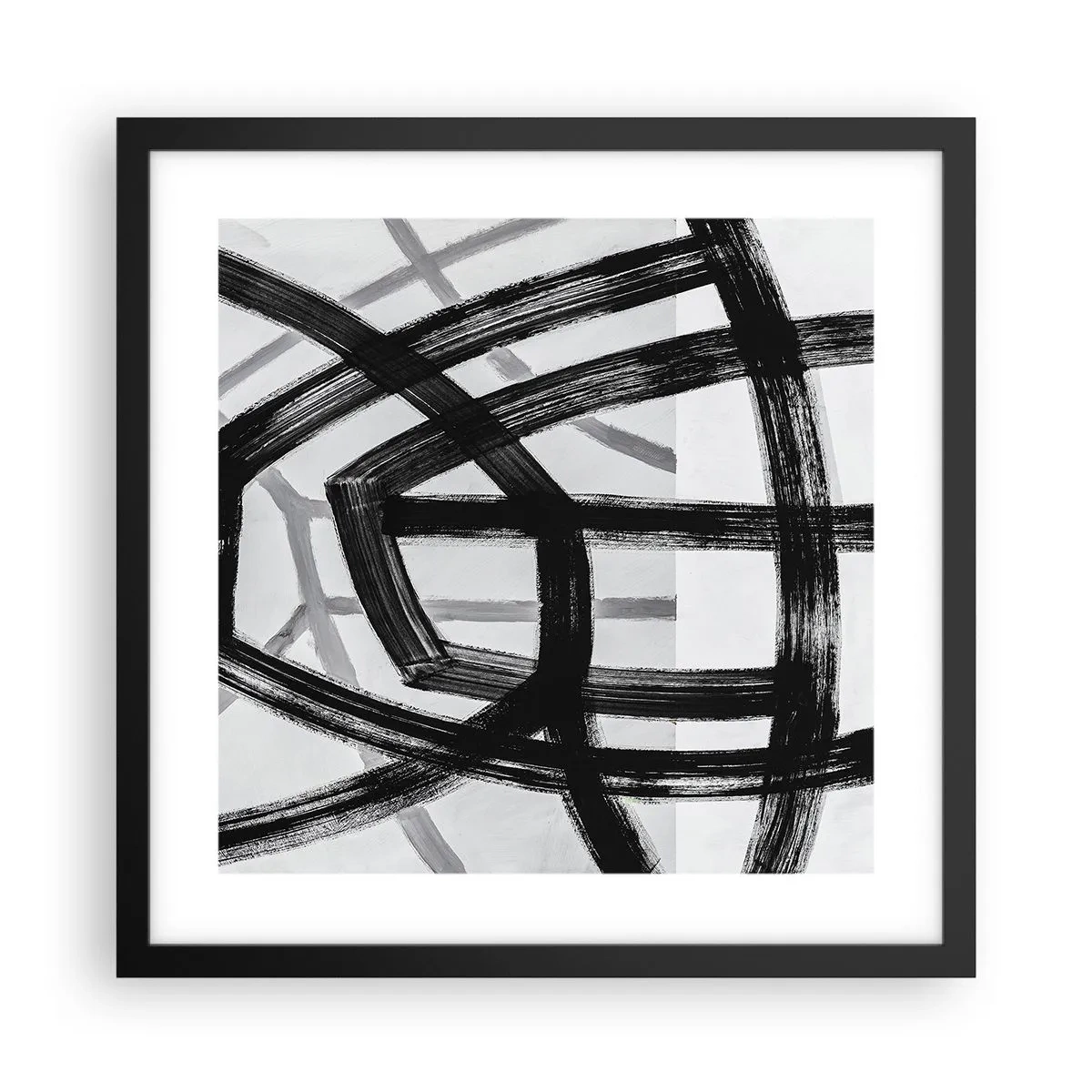 Affiche dans un cadre noir - Poster - Profondeur du bâtiment - 40x40 cm