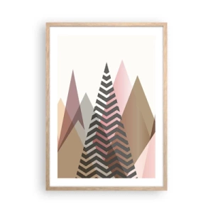 Affiche dans un chêne clair - Poster - Vue pyramidale - 50x70 cm
