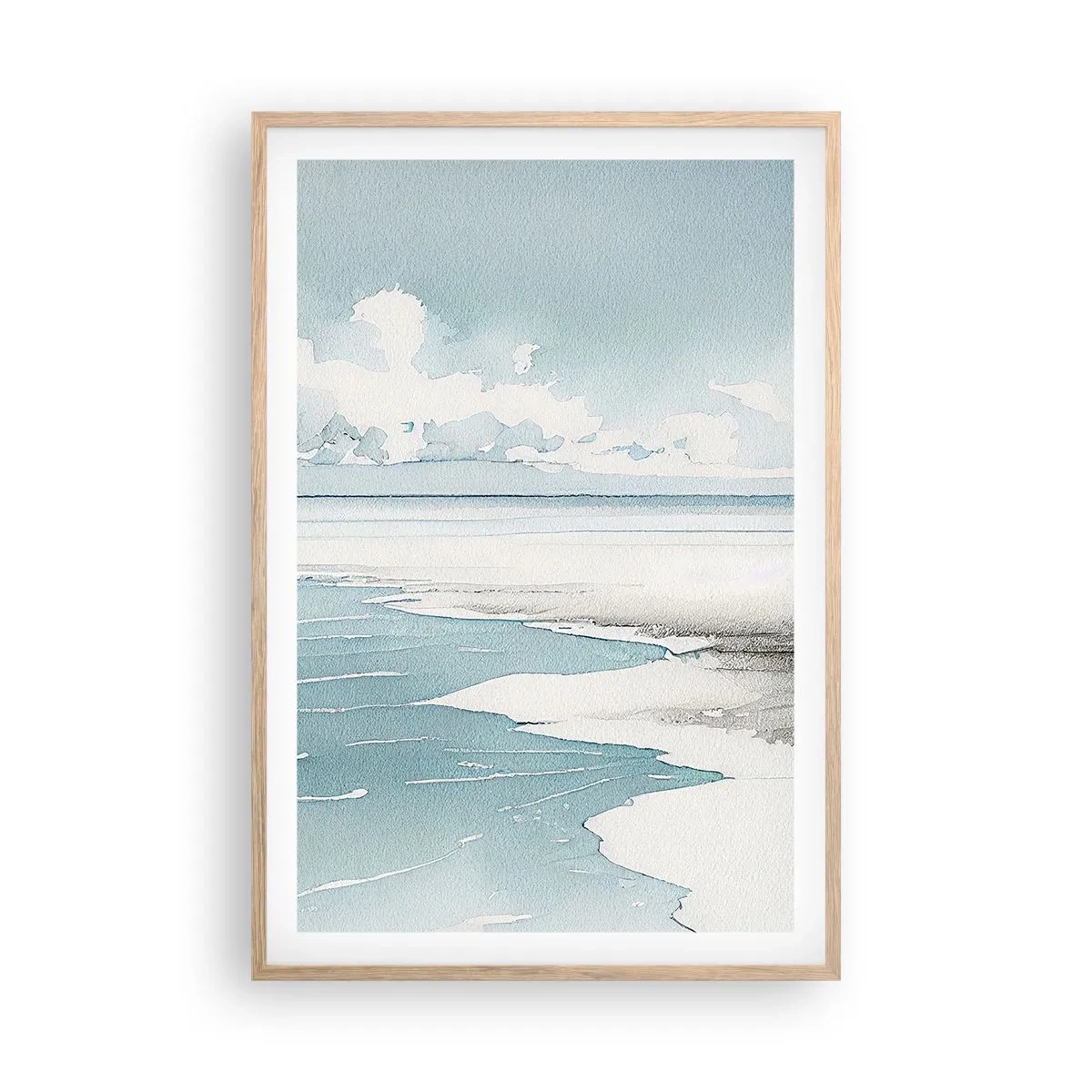 Affiche dans un chêne clair - Poster - Marée douce - 61x91 cm