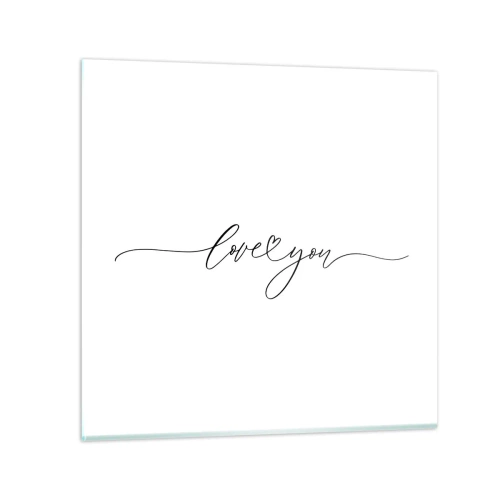 Impression sur verre - Image sur verre - Noir sur blanc - 60x60 cm