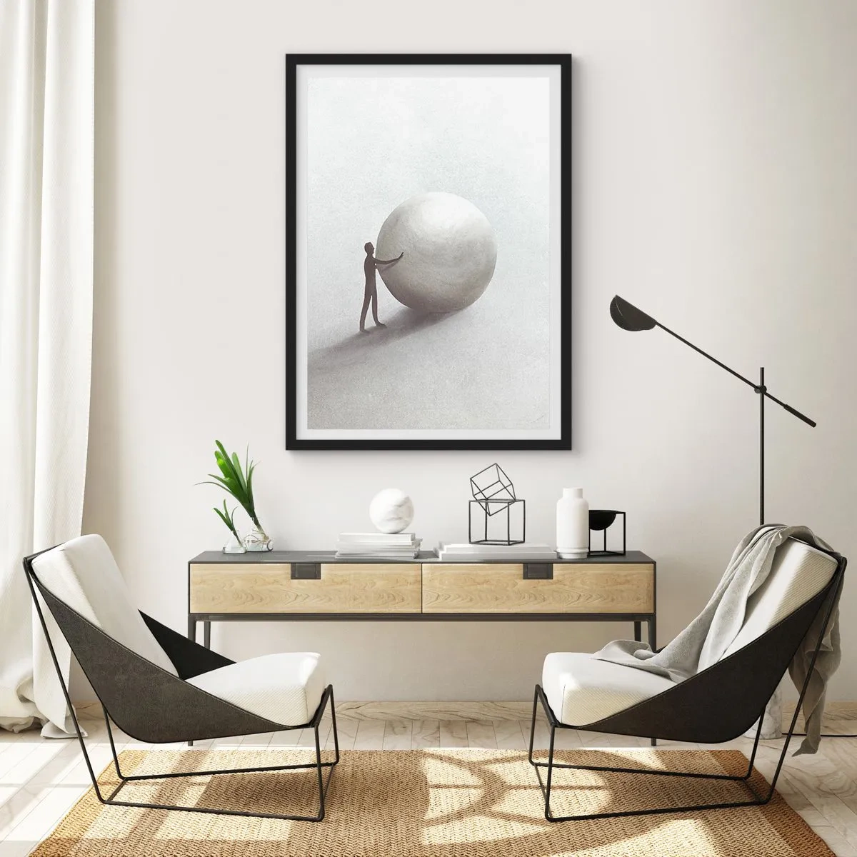 Affiche dans un cadre noir - Poster - Jeu de la vie - 61x91 cm