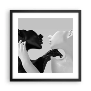 Affiche dans un cadre noir - Poster - Attraction - désir - 40x40 cm