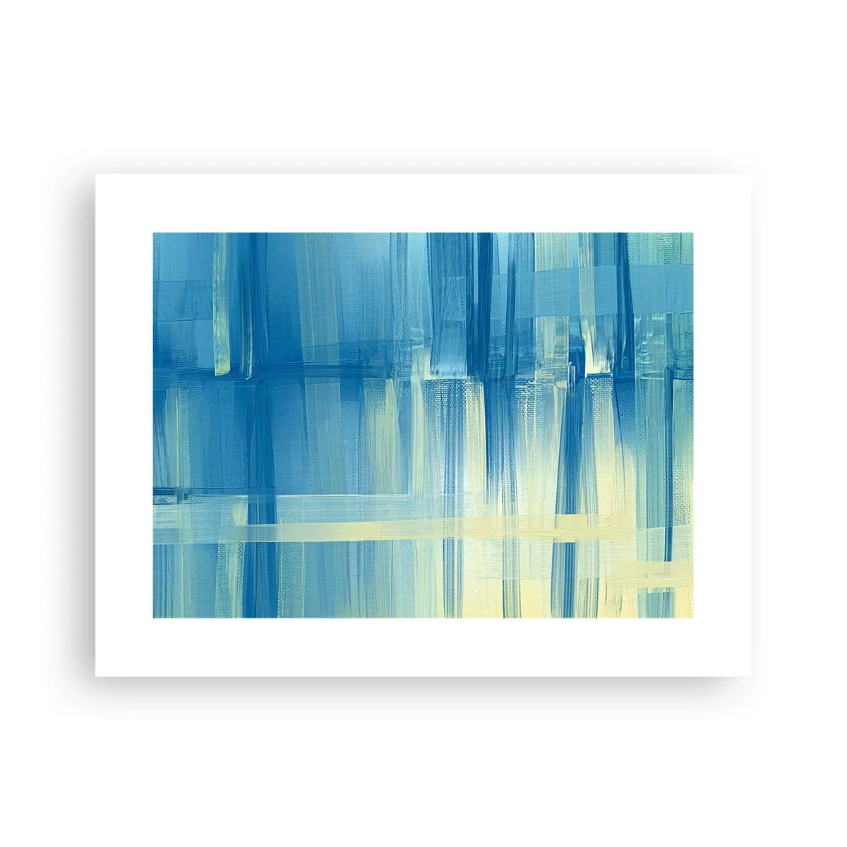 Affiche - Poster - Composition en turquoise - 40x30 cm