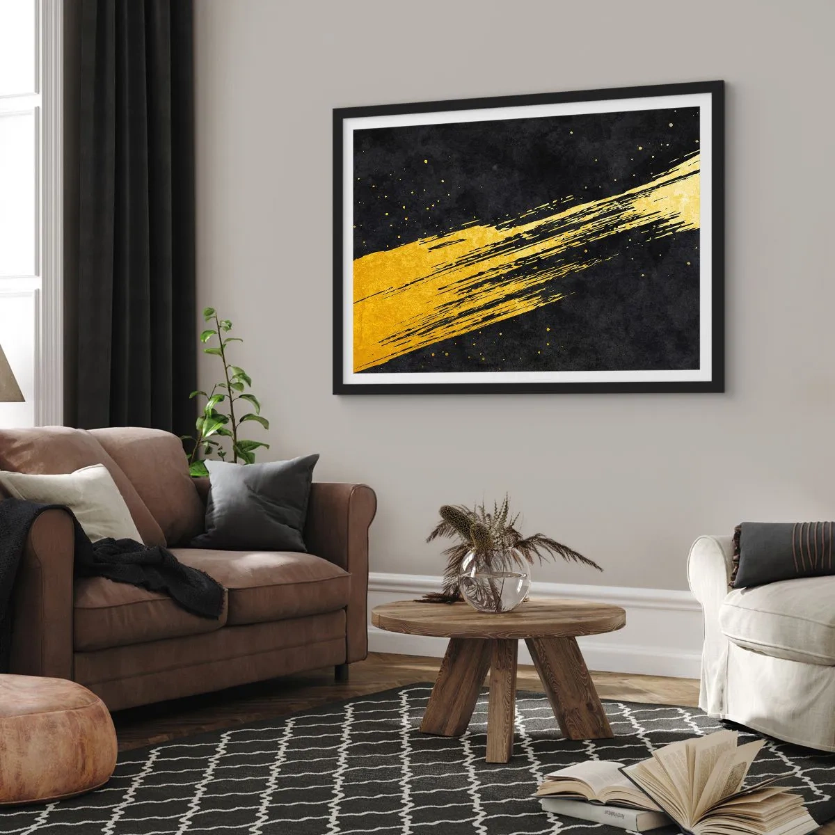 Affiche dans un cadre noir - Poster - Sautez dans l'hyperespace - 91x61 cm