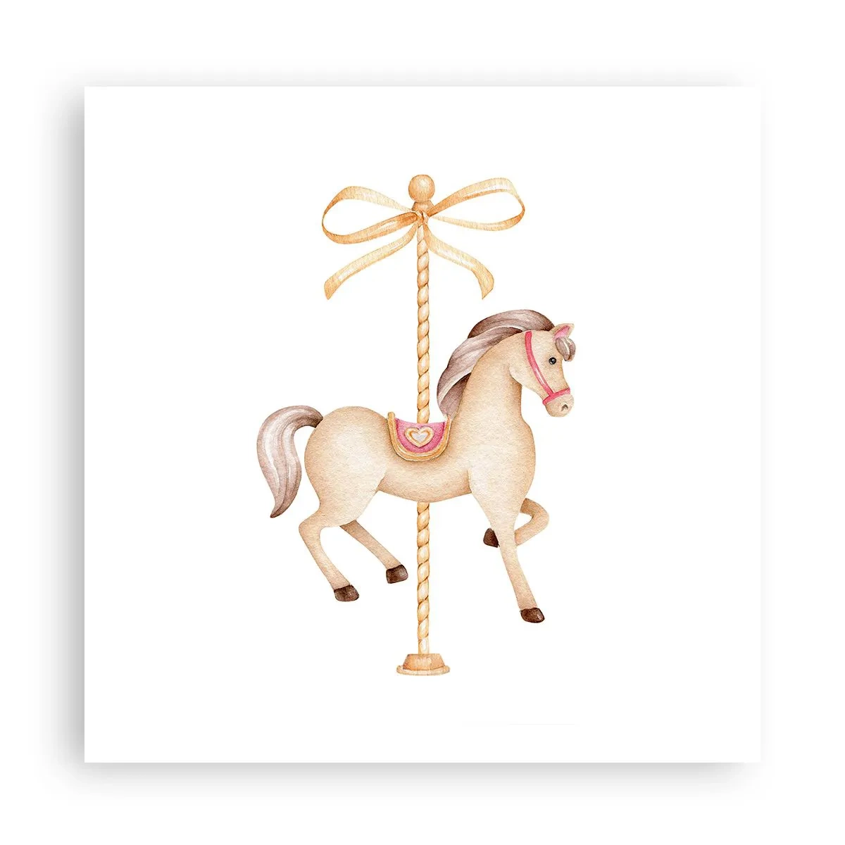 Affiche - Poster - Un trot gracieux - 60x60 cm