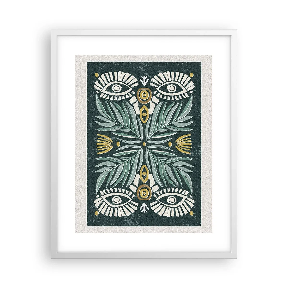 Affiche dans un cadre blanc - Poster - Comme une découpe folklorique - 40x50 cm