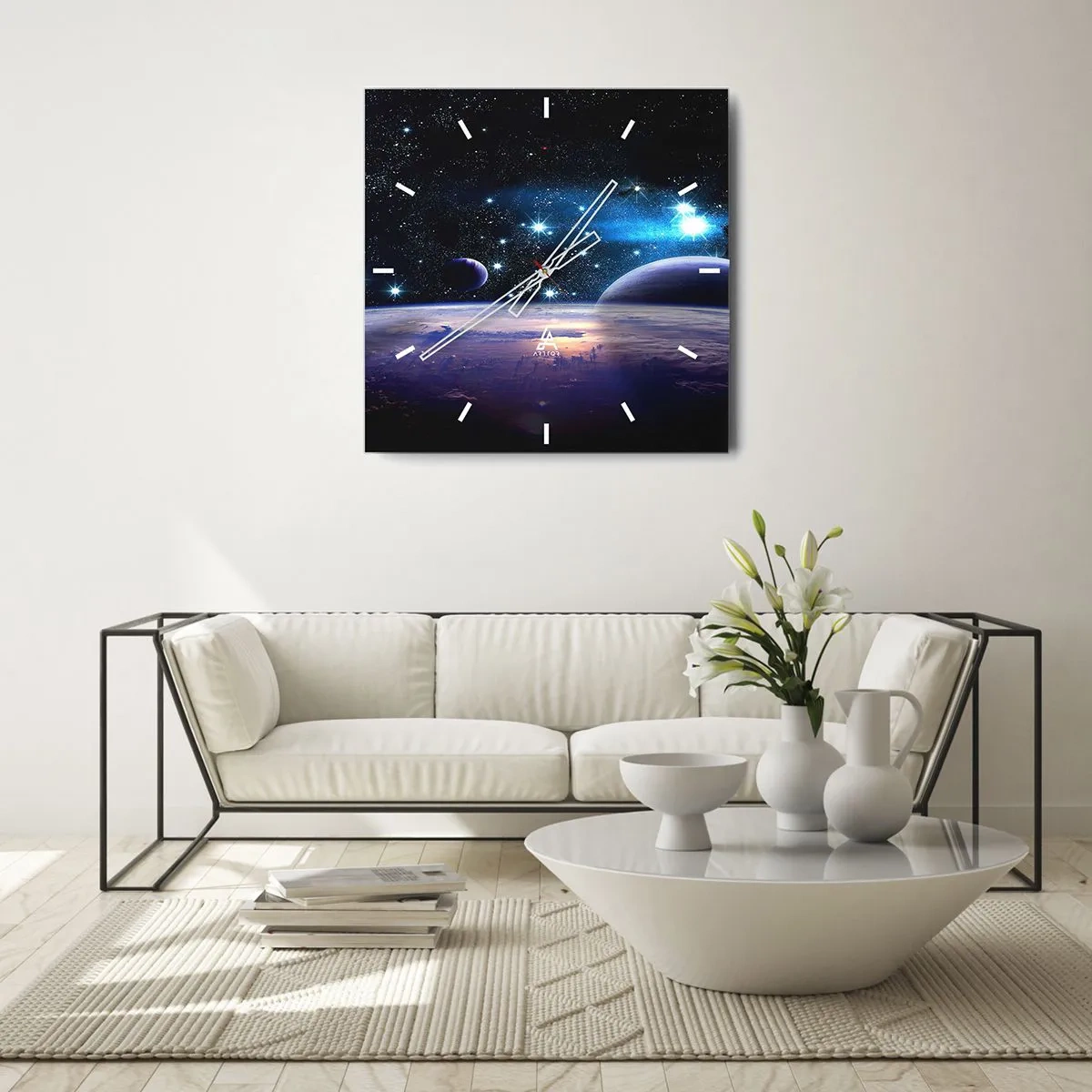 Horloge murale - Pendule murale - Toujours seul? - 30x30 cm