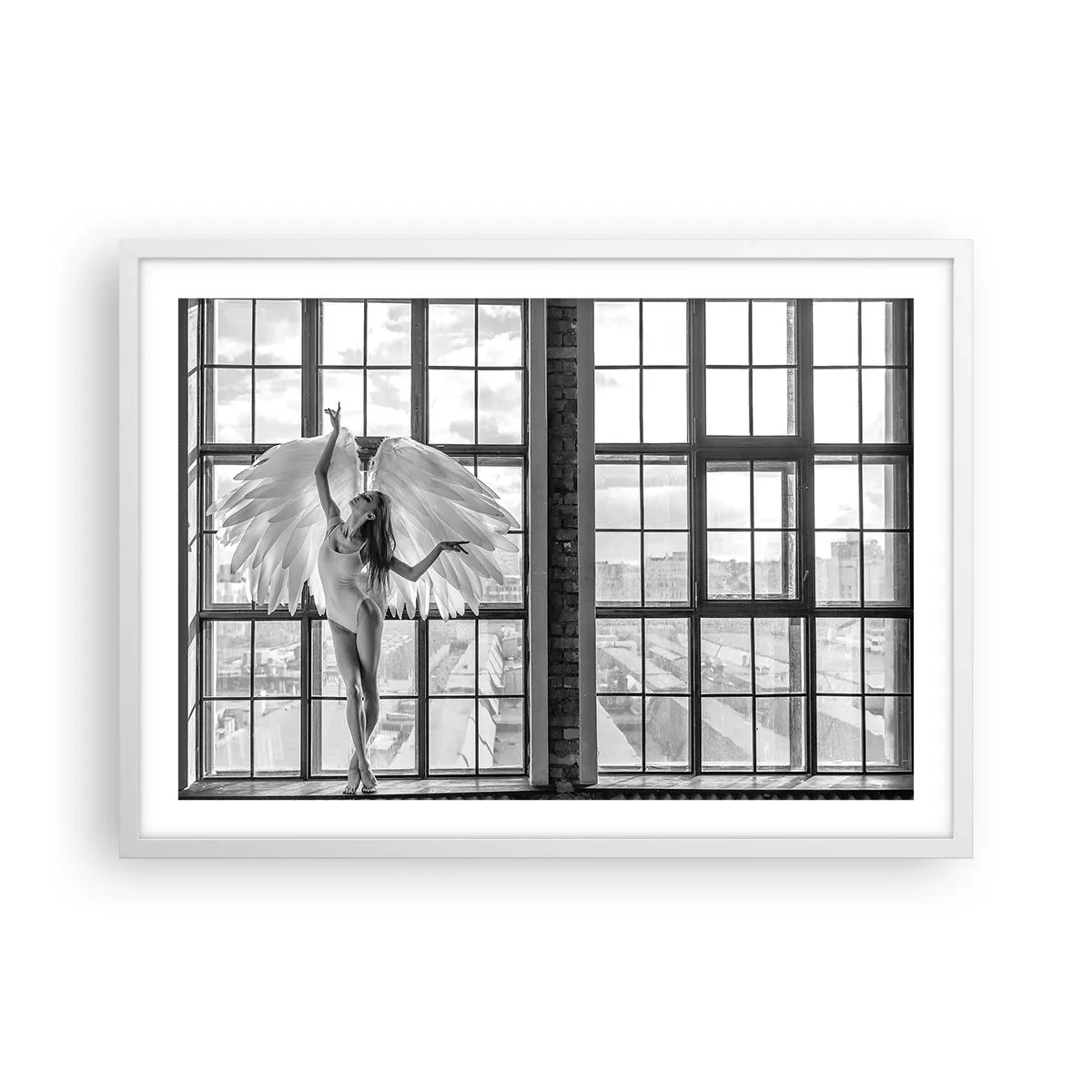 Affiche dans un cadre blanc - Poster - La ville des anges? - 70x50 cm