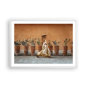 Affiche dans un cadre blanc - Poster - Style hippie - 70x50 cm