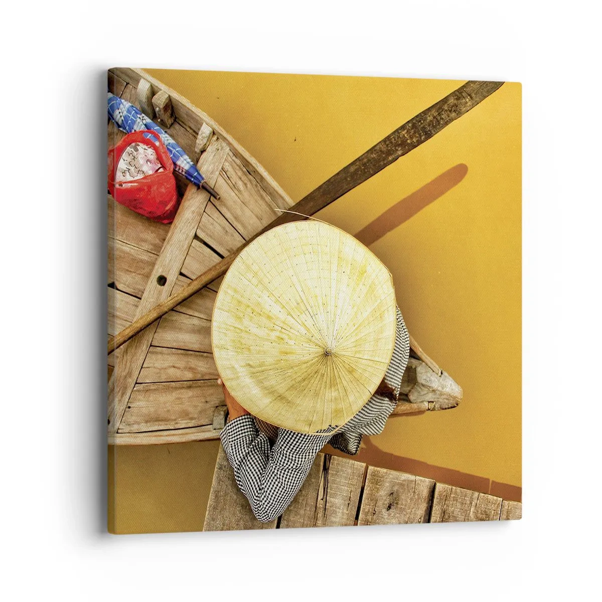 Impression sur toile - Image sur toile - La vie sur le fleuve Jaune - 40x40 cm