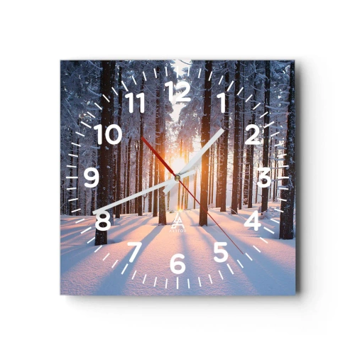 Horloge murale - Pendule murale - Clairement en noir et blanc - 30x30 cm