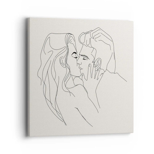 Impression sur toile - Image sur toile - Enlacé de sentiment - 40x40 cm