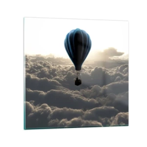 Impression sur verre - Image sur verre - Un vagabond au dessus des nuages - 70x70 cm