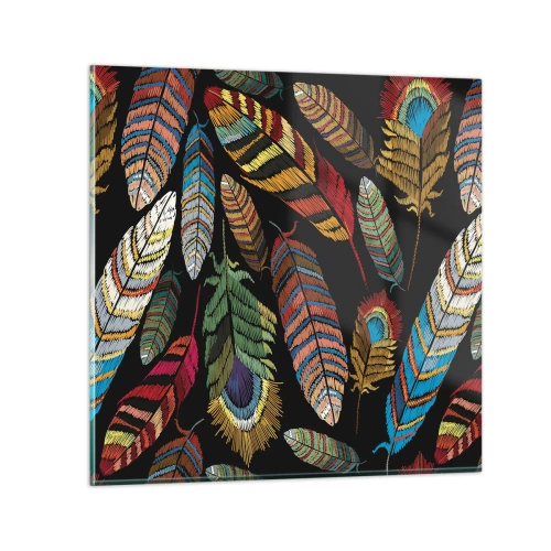 Impression sur verre - Image sur verre - Le carnaval des oiseaux - 60x60 cm