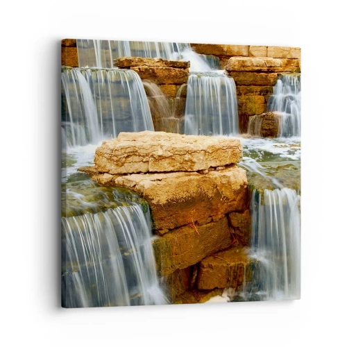 Impression sur toile - Image sur toile - Escalier vers le ciel - 30x30 cm