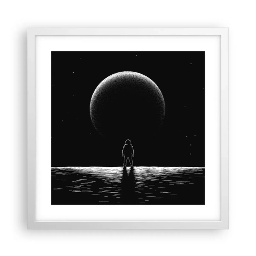 Affiche dans un cadre blanc - Poster - Face à face - 40x40 cm