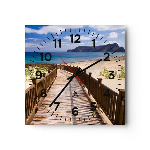 Horloge murale - Pendule murale - Emmène-moi dans les îles du bonheur - 30x30 cm