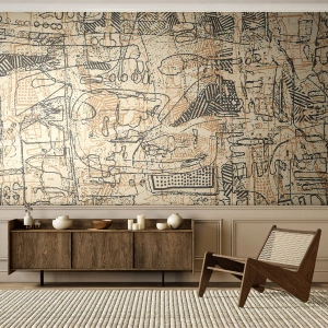 Papier Peint Photo Premium Sand - Il attend d'être décodé - Graphique, Morceau, Abstraction - 200x140 cm