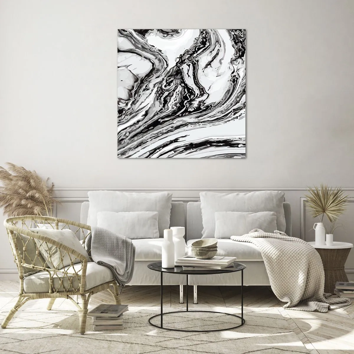 Impression sur verre - Image sur verre - Au début, c'était le chaos - 60x60 cm