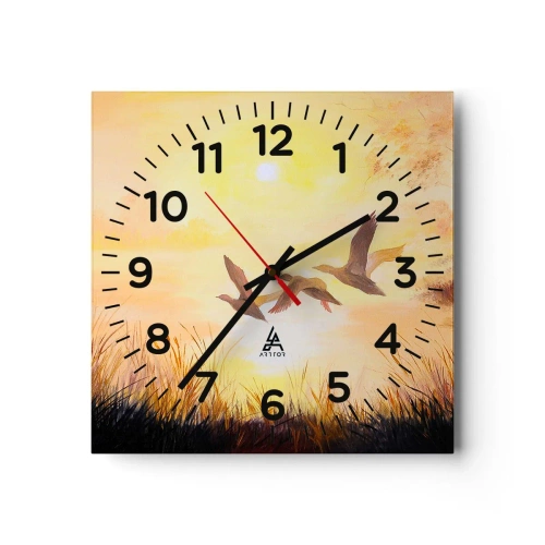 Horloge murale - Pendule murale - Le début d'un long voyage - 30x30 cm