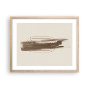 Affiche dans un chêne clair - Poster - Parfum de gris - 50x40 cm