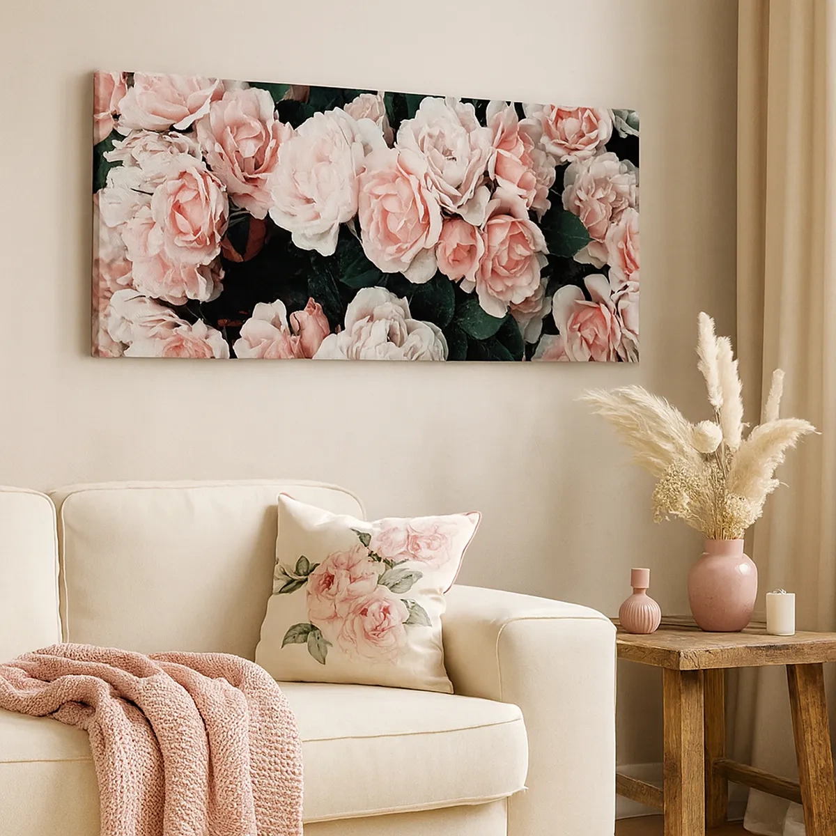 Impression sur toile - Image sur toile - Ensemble de rose - 30x30 cm