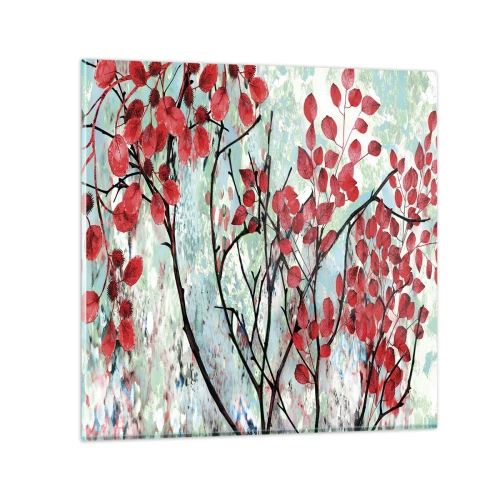 Impression sur verre - Image sur verre - Arbre en écarlate - 50x50 cm