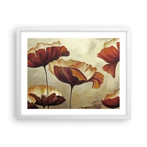 Affiche dans un cadre blanc - Poster - À la lisière des champs - 50x40 cm