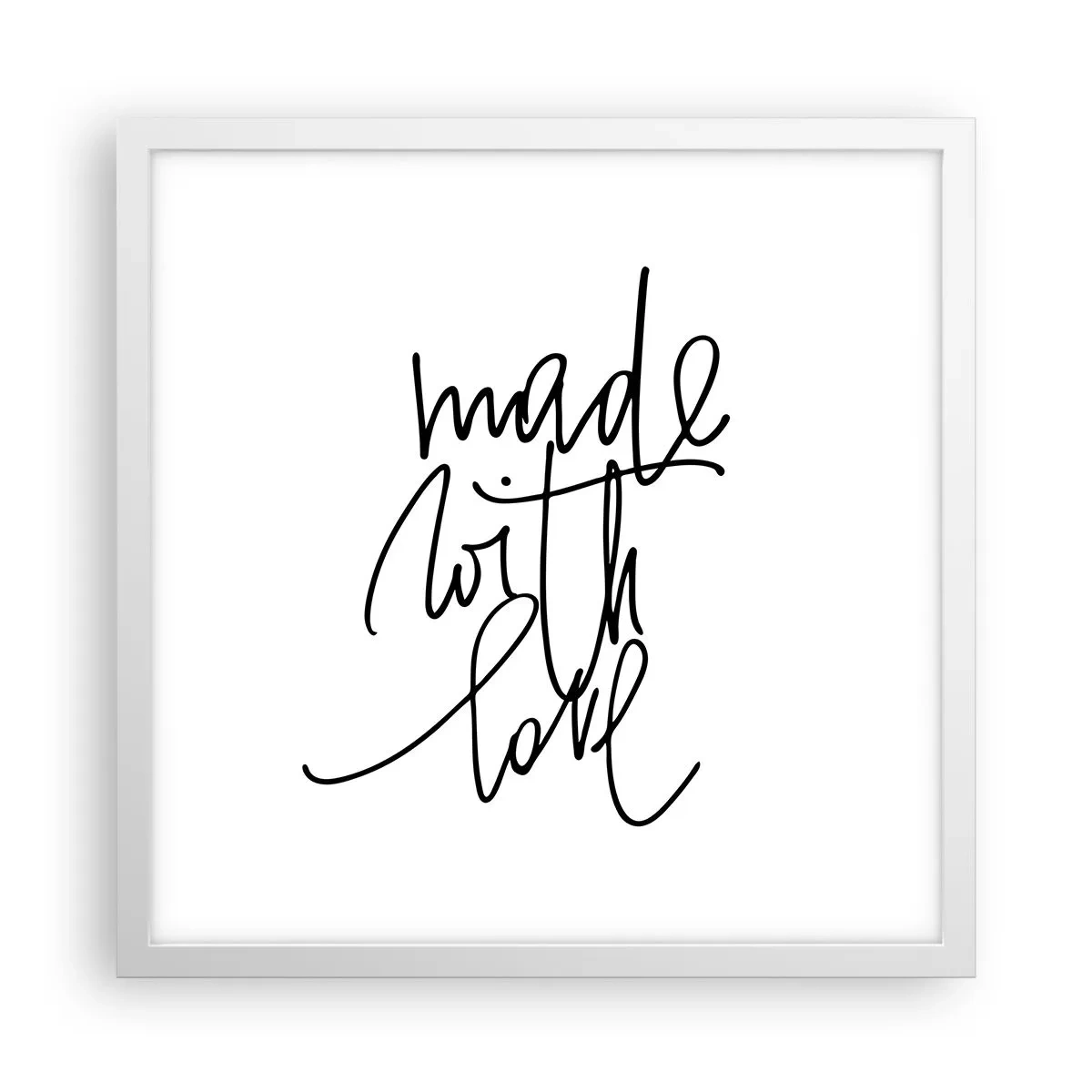 Affiche dans un cadre blanc - Poster - La meilleure marque - 40x40 cm