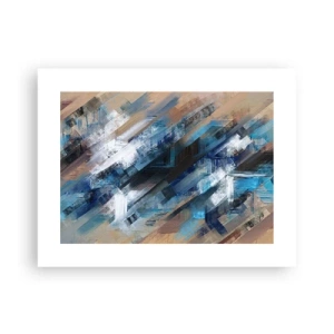 Affiche - Poster - Diagonale de bleus - 40x30 cm
