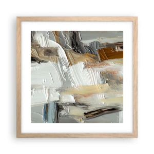 Affiche dans un chêne clair - Poster - Couches colorées - 40x40 cm