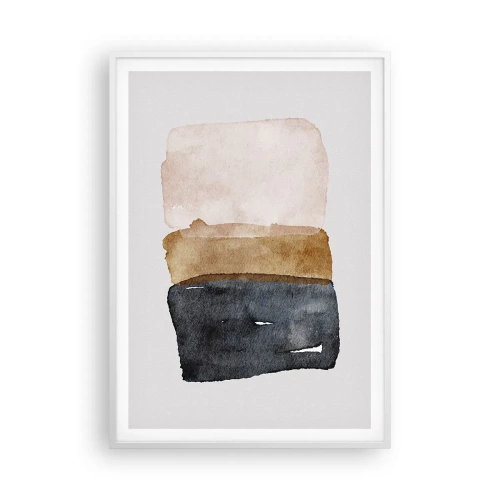 Affiche dans un cadre blanc - Poster - Composition de couleurs de la terre - 70x100 cm