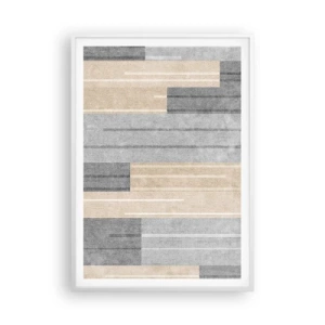 Affiche dans un cadre blanc - Poster - Composition : se tenir droit - 70x100 cm