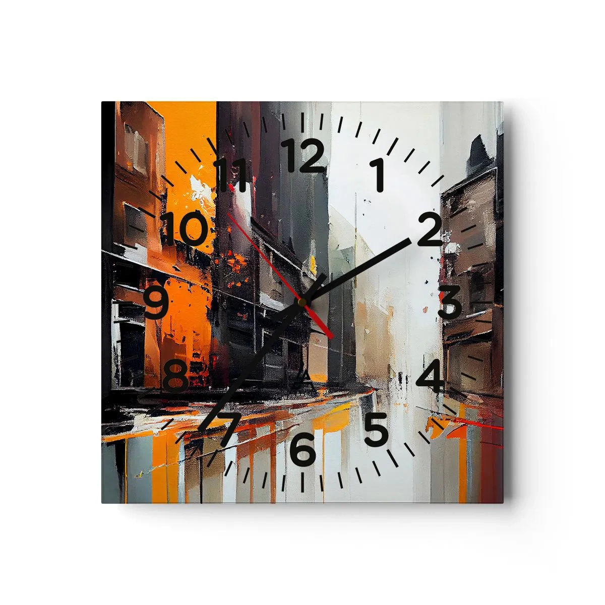 Horloge murale - Pendule murale - Jour de pluie - 30x30 cm