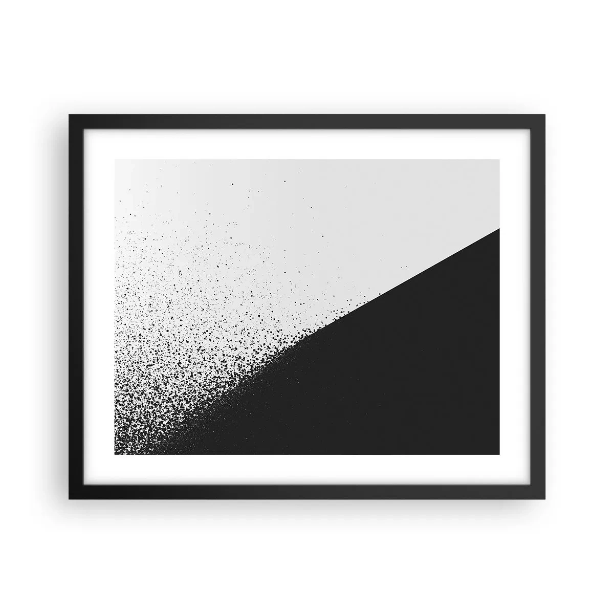 Affiche dans un cadre noir - Poster - De plus en plus vite, de plus en plus - 50x40 cm