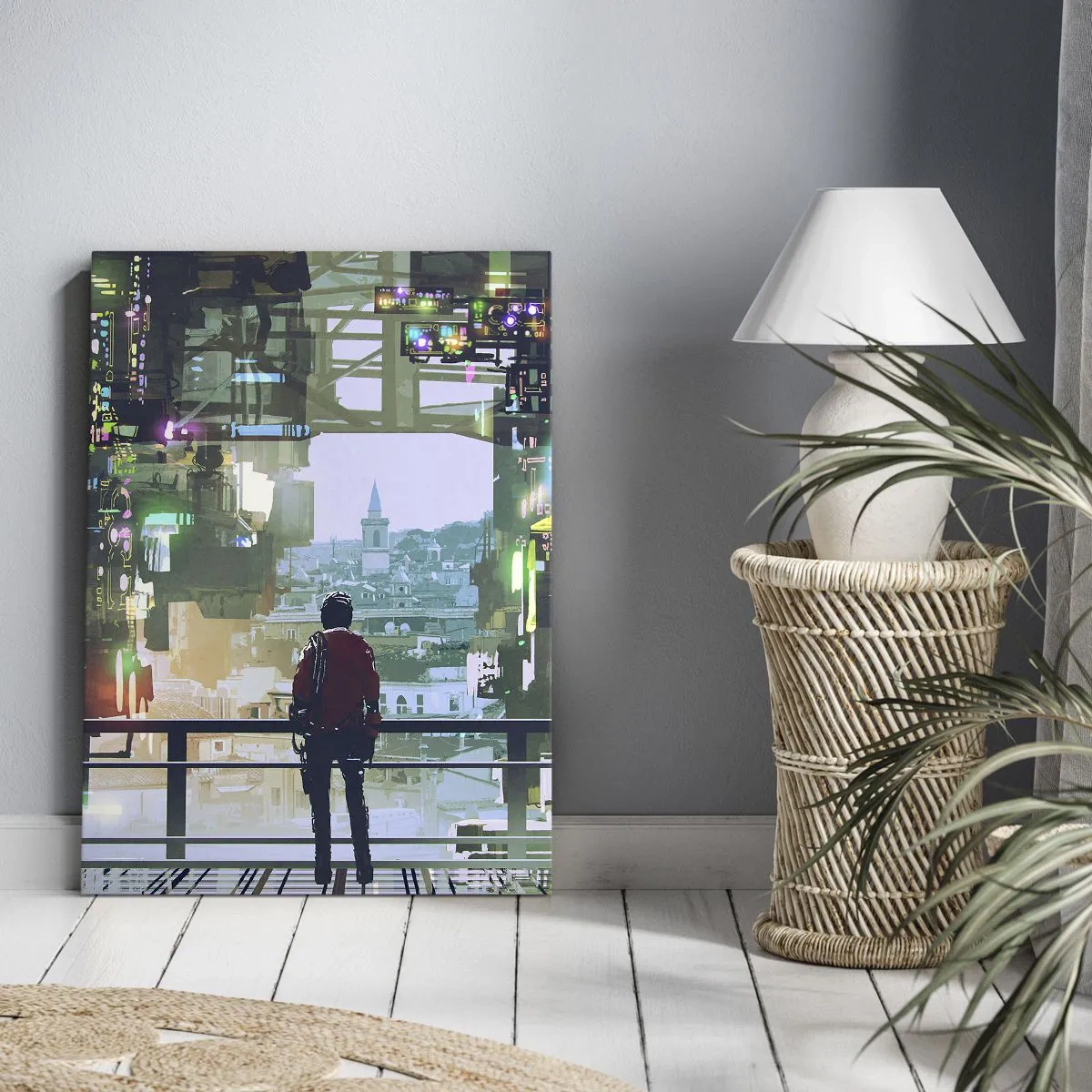 Impression sur toile - Image sur toile - Deux mondes - 55x100 cm