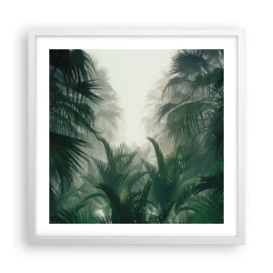 Affiche dans un cadre blanc - Poster - Secret tropical - 50x50 cm