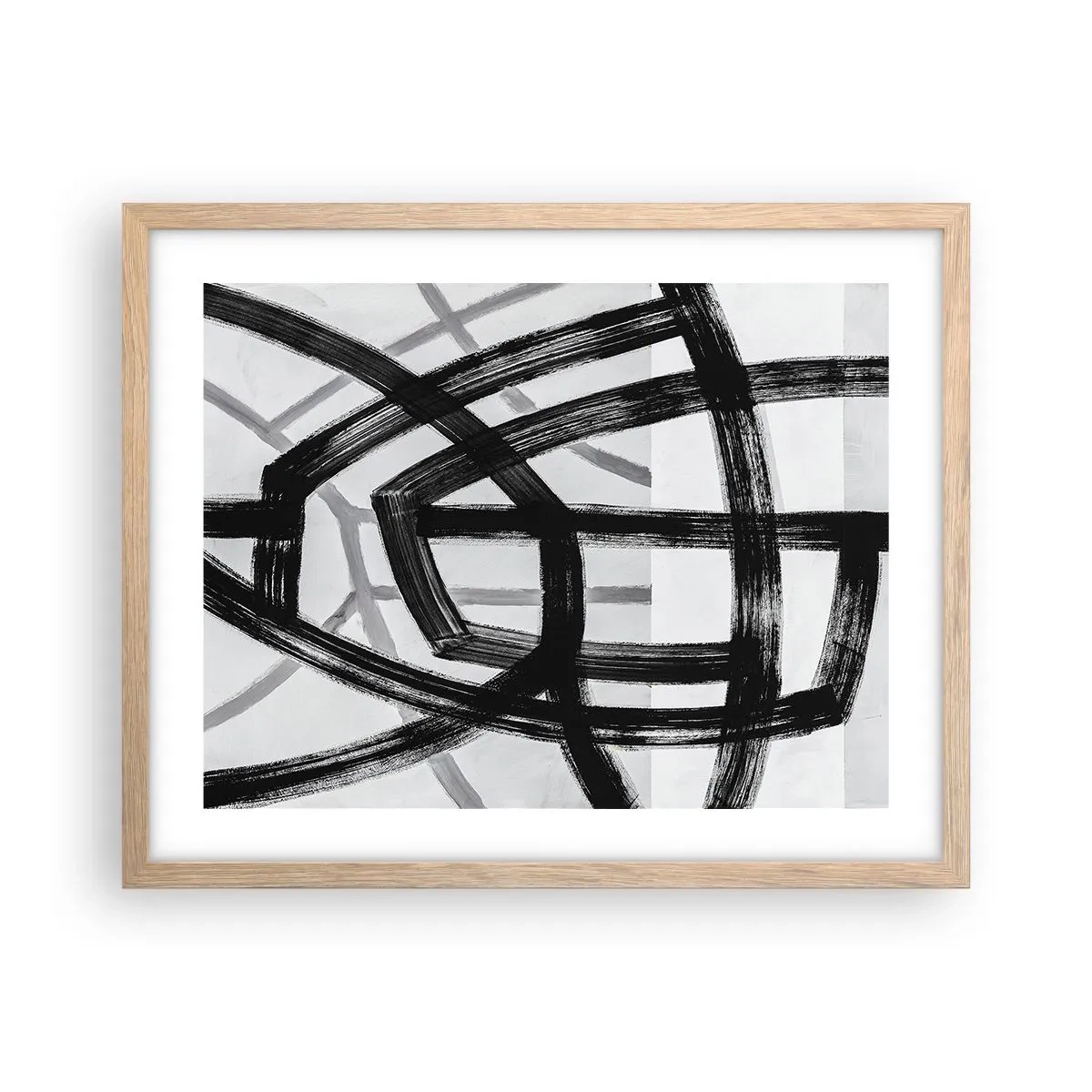 Affiche dans un chêne clair - Poster - Profondeur du bâtiment - 50x40 cm