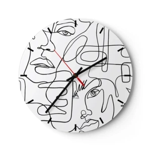 Horloge murale - Pendule murale - Dans des émotions enchevêtrées - 40x40 cm