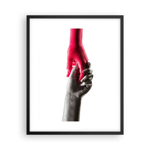 Affiche dans un cadre noir - Poster - Ensemble, bien que différents - 40x50 cm