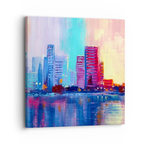 Impression sur toile - Image sur toile - Baigné de couleurs - 30x30 cm