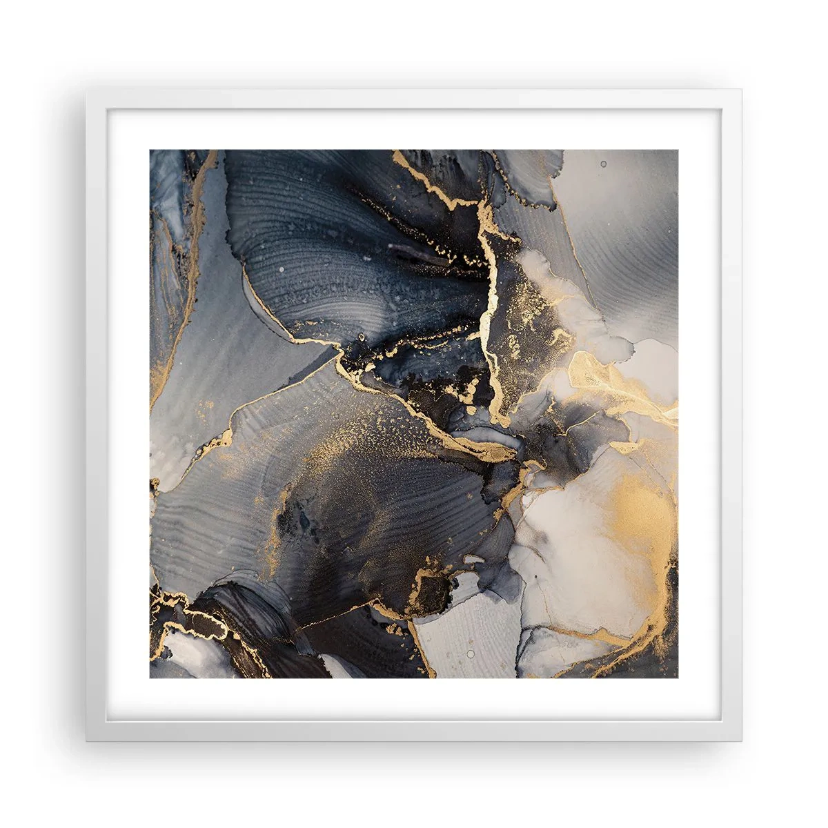 Affiche dans un cadre blanc - Poster - La vie de la pierre - 50x50 cm