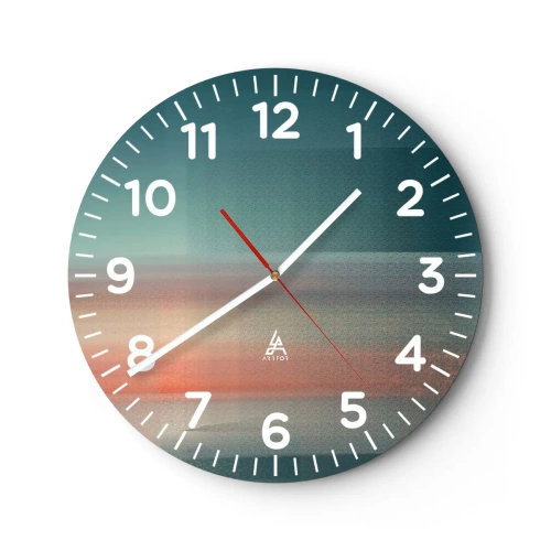 Horloge murale - Pendule murale - Résumé : vagues de lumière - 40x40 cm