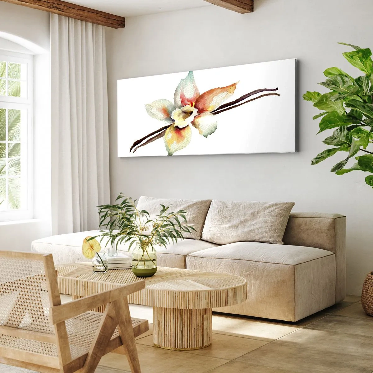 Impression sur toile - Image sur toile - Douceur de couleur renversée - 100x40 cm
