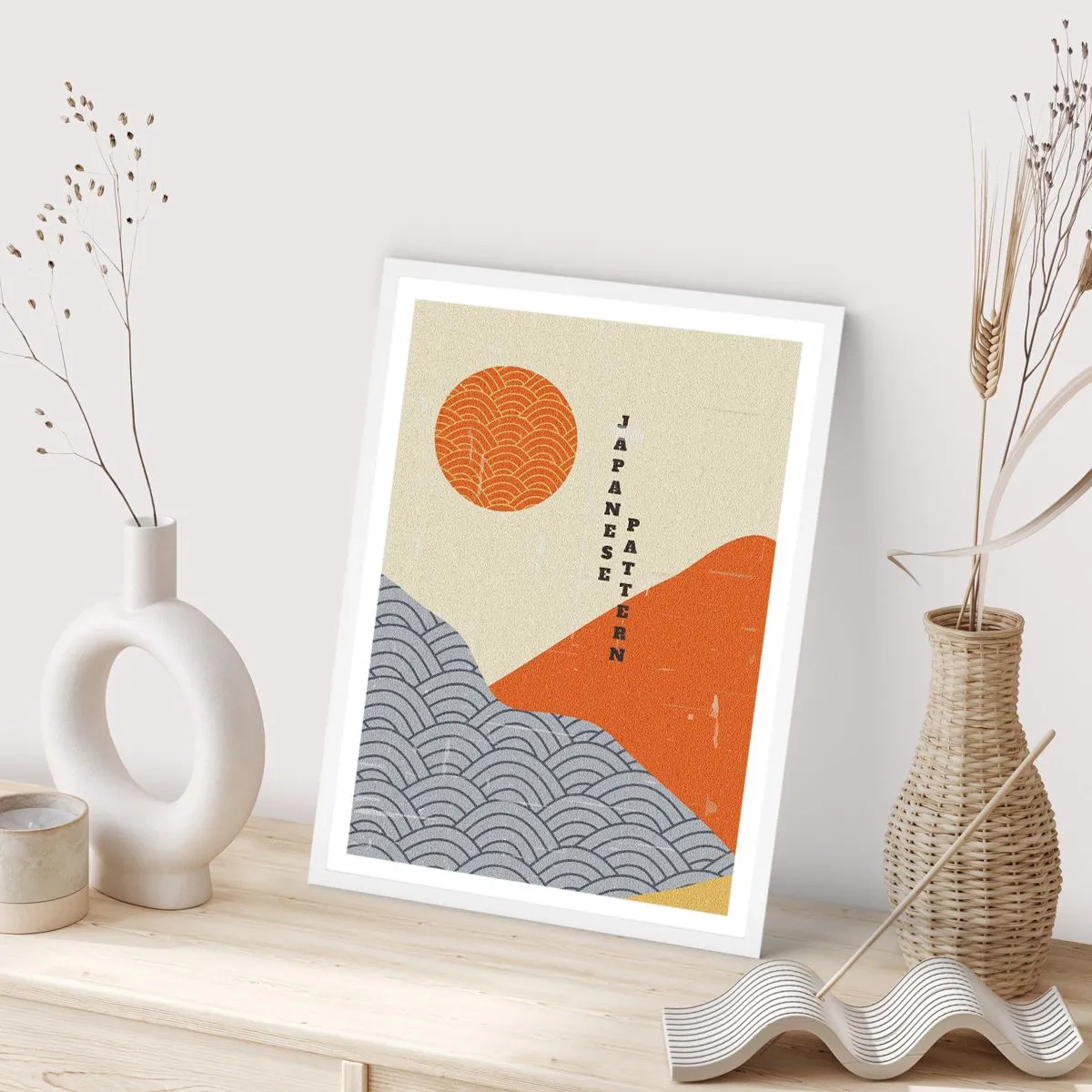 Affiche dans un cadre blanc - Poster - Dans l'esprit japonais - 50x70 cm