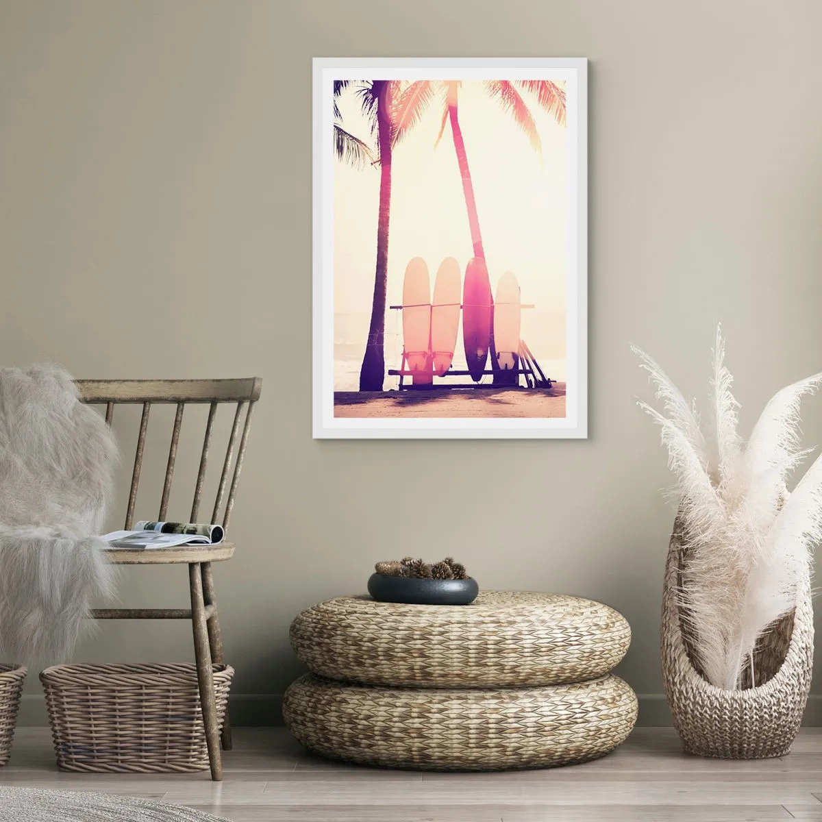 Affiche dans un cadre blanc - Poster - Ca va être une journée magnifique - 40x50 cm