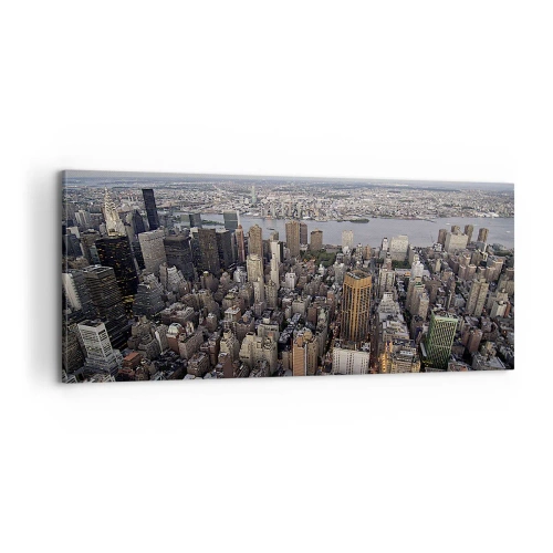 Impression sur toile - Image sur toile - Le cœur battant de notre époque - 100x40 cm